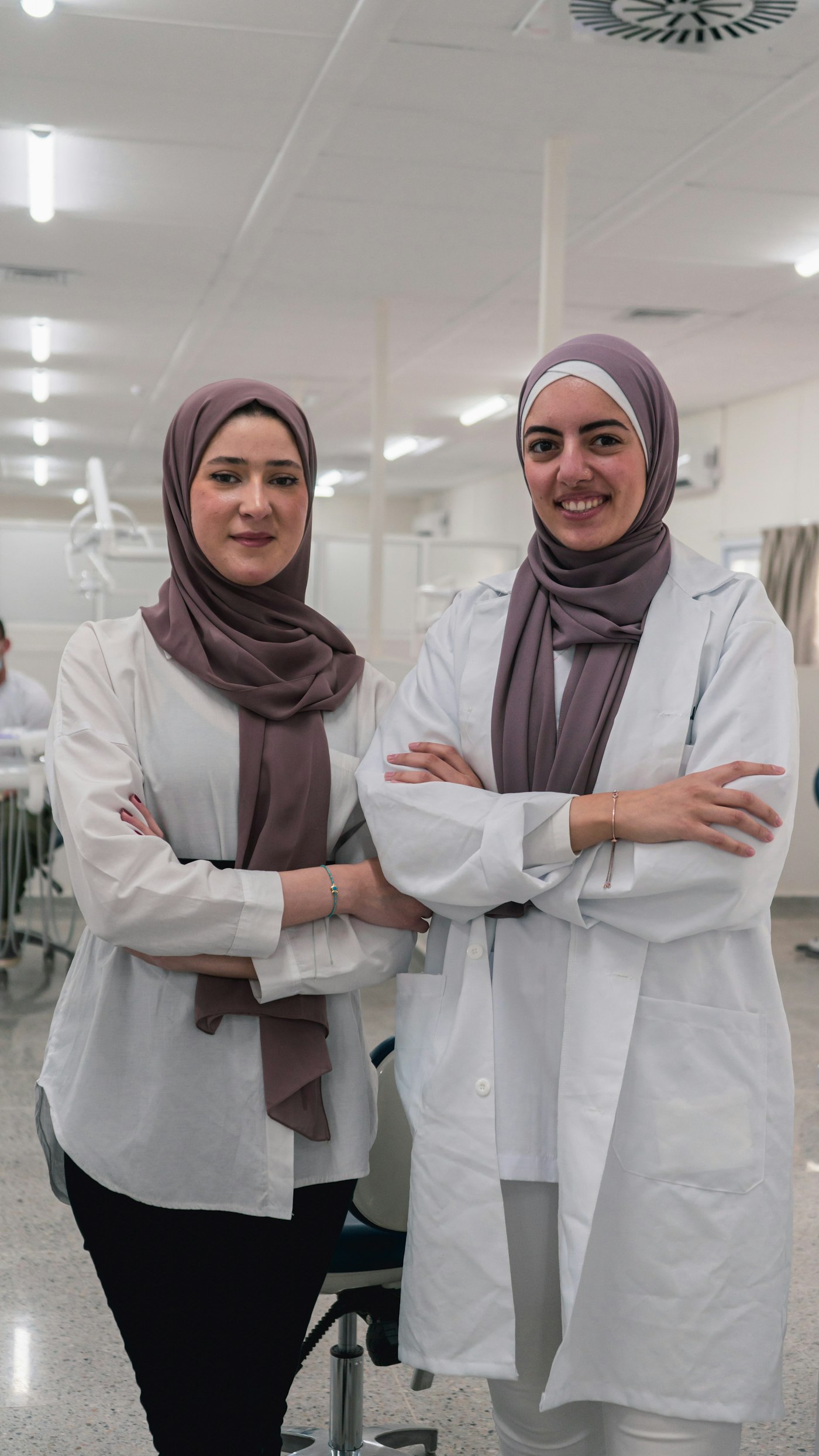Two women doctors at their clinic