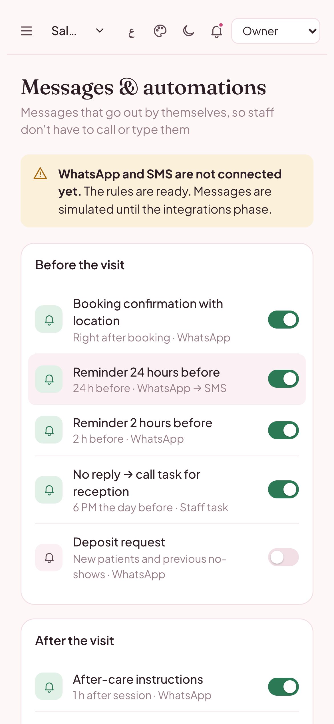 Reminders patients answer